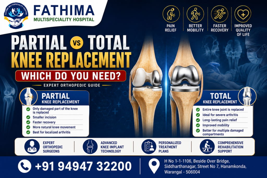 partial vs total knee replacement