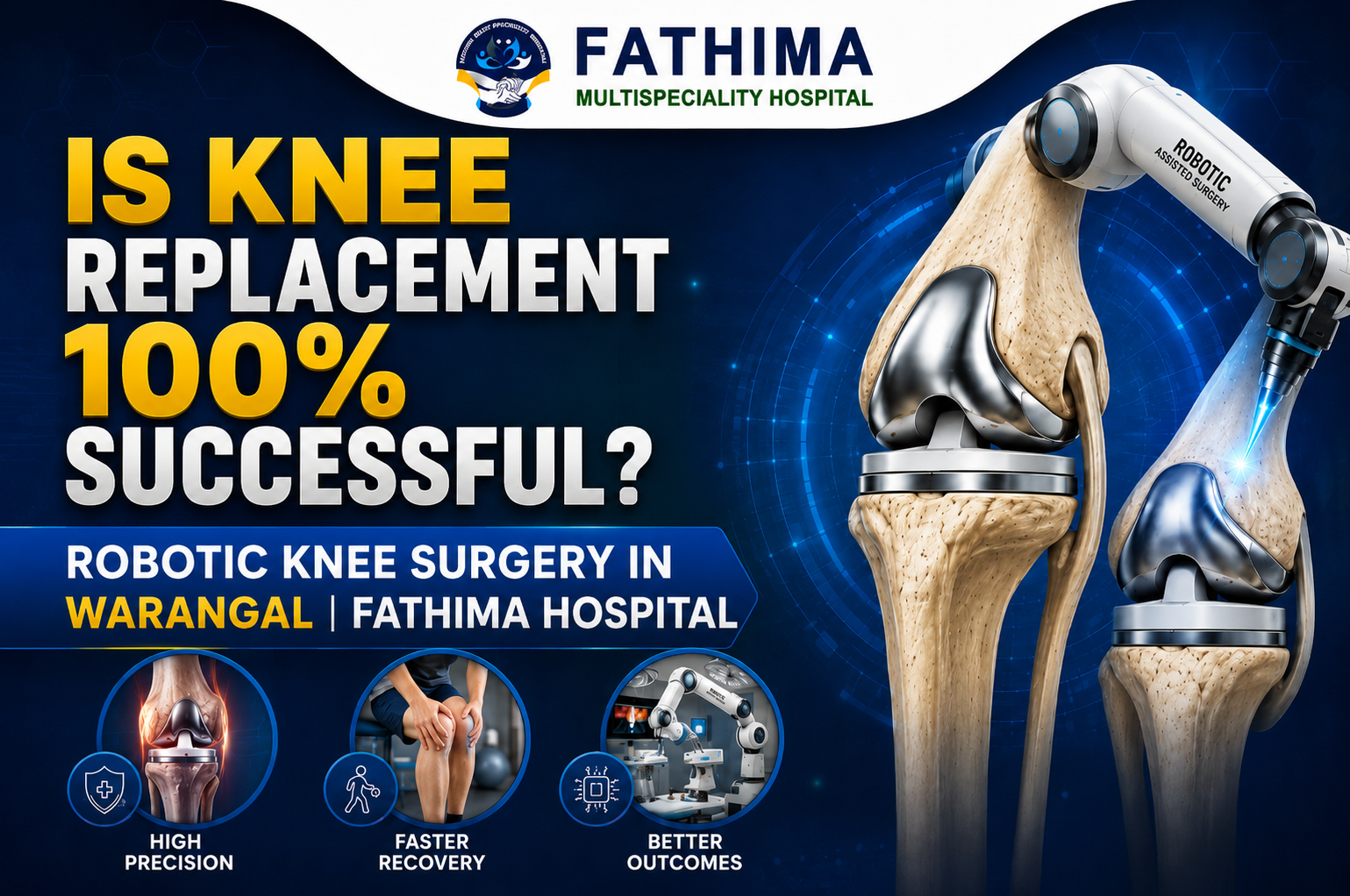 is knee replacement 100% successful