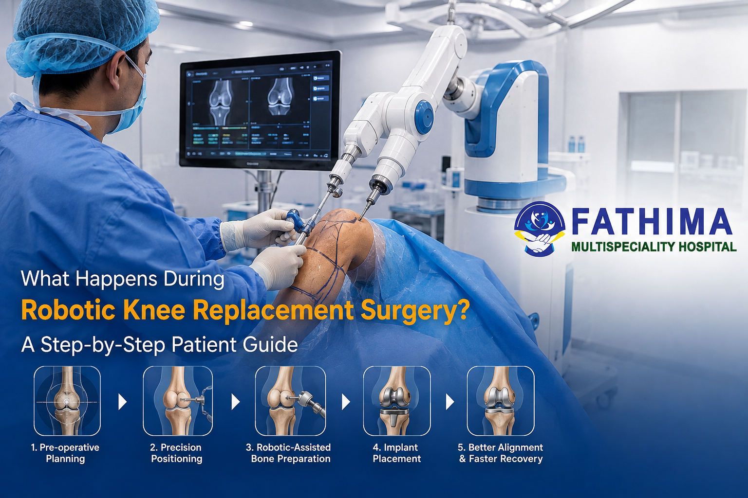 what happens during robotic knee replacement surgery